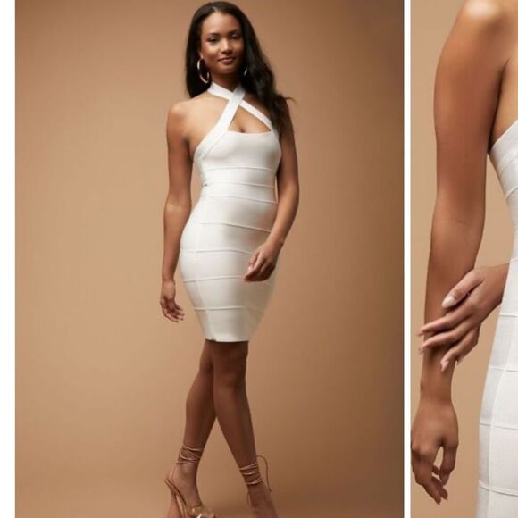 Herve Leger x Forever 21 pink bandage dress collaboration size large new w/tag - Picture 1 of 14